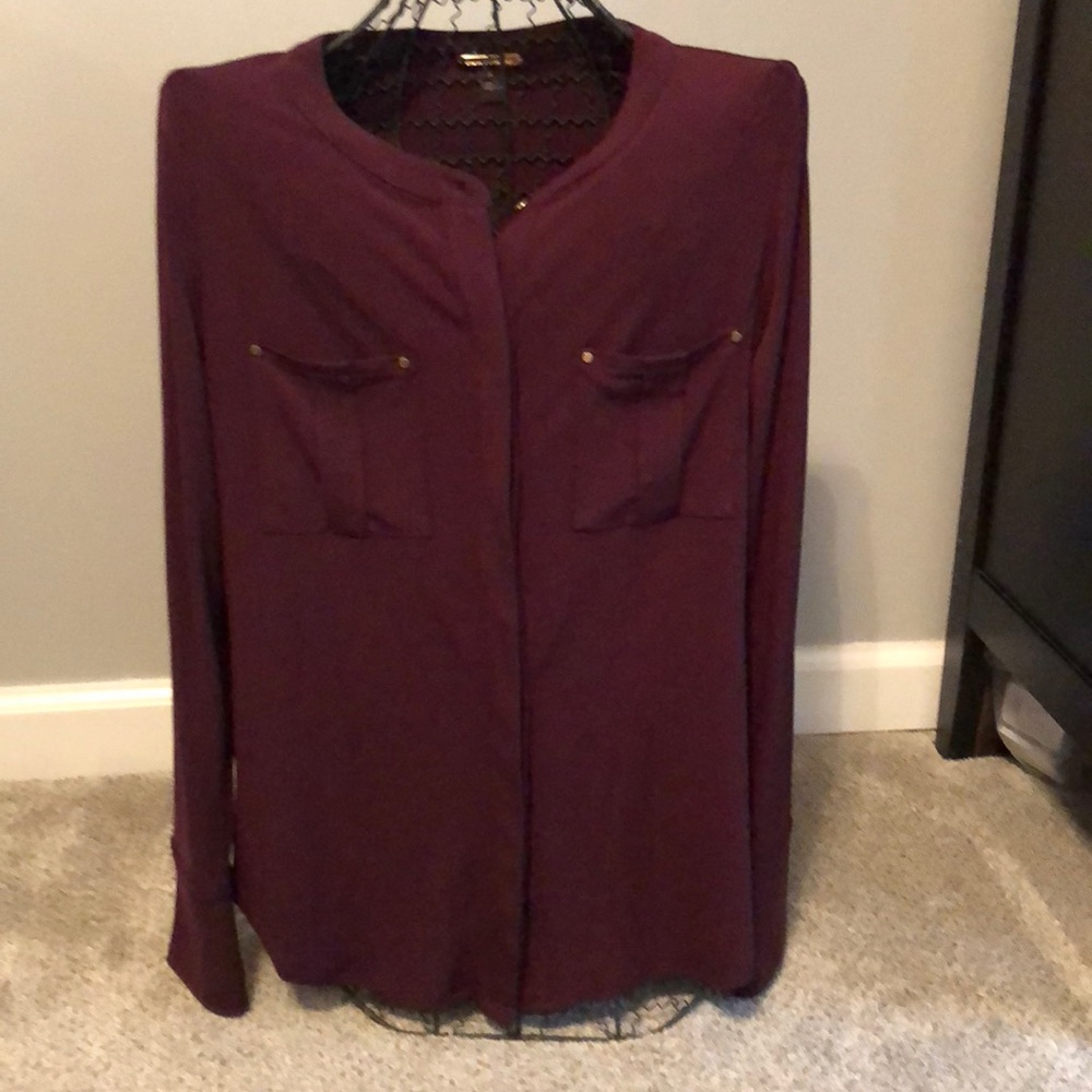 Burgundy blouse